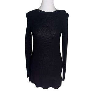 Ann Taylor Black Crew Neck Knit Sweater